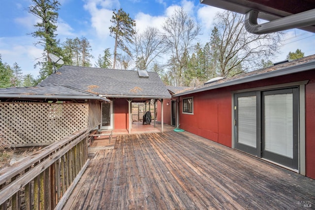 view of wooden deck