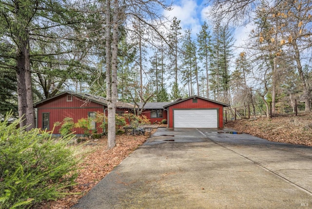 ranch-style house with a garage