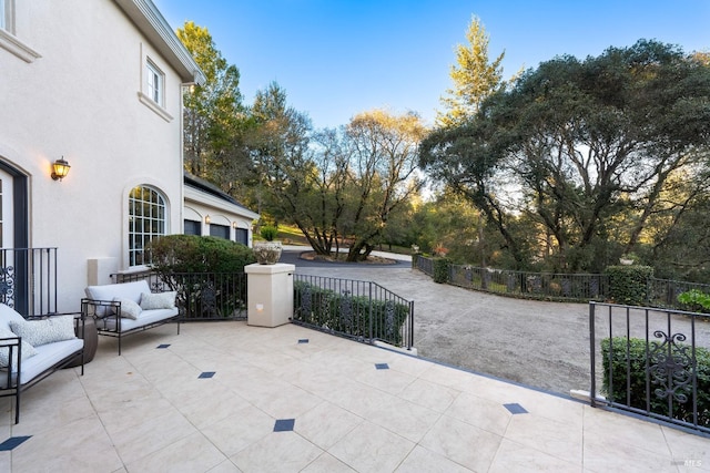 view of patio with fence