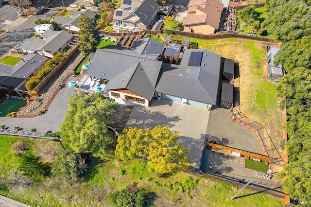 drone / aerial view featuring a residential view