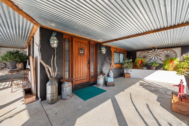 view of doorway to property