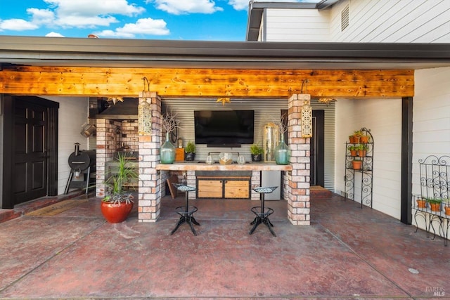 view of patio / terrace featuring area for grilling