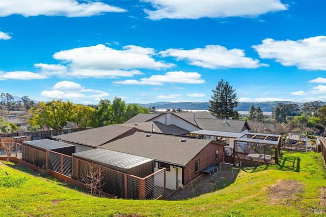 aerial view featuring a mountain view