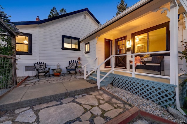 back of house featuring a patio area