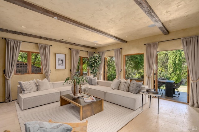 35 Forest Ln, Napa, CA 94558 - living room with beam ceiling