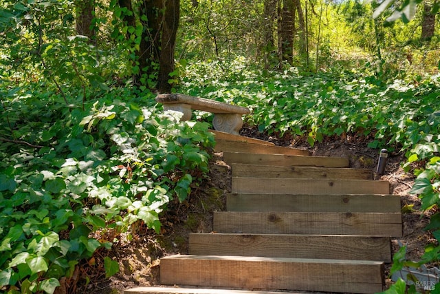 view of stairs