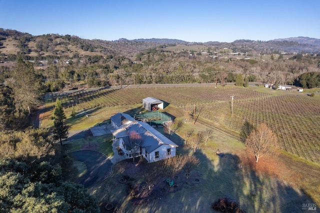 bird's eye view with a rural view