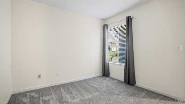 view of carpeted spare room