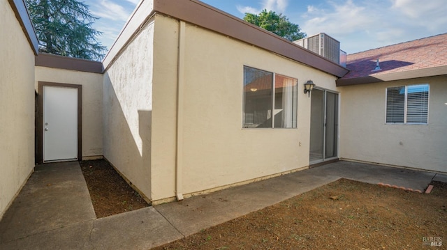 view of home's exterior with a patio