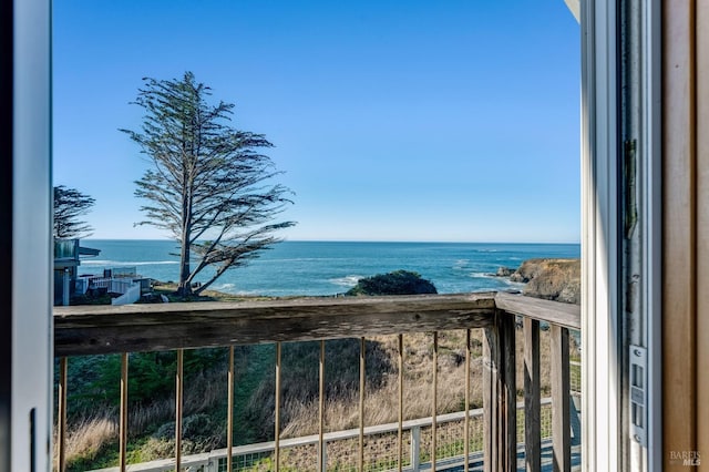 water view with a beach view