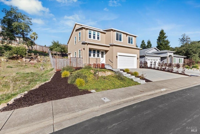 front of property featuring a garage