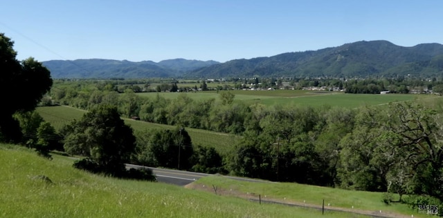 property view of mountains featuring a rural view