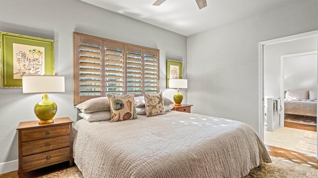 bedroom with ceiling fan