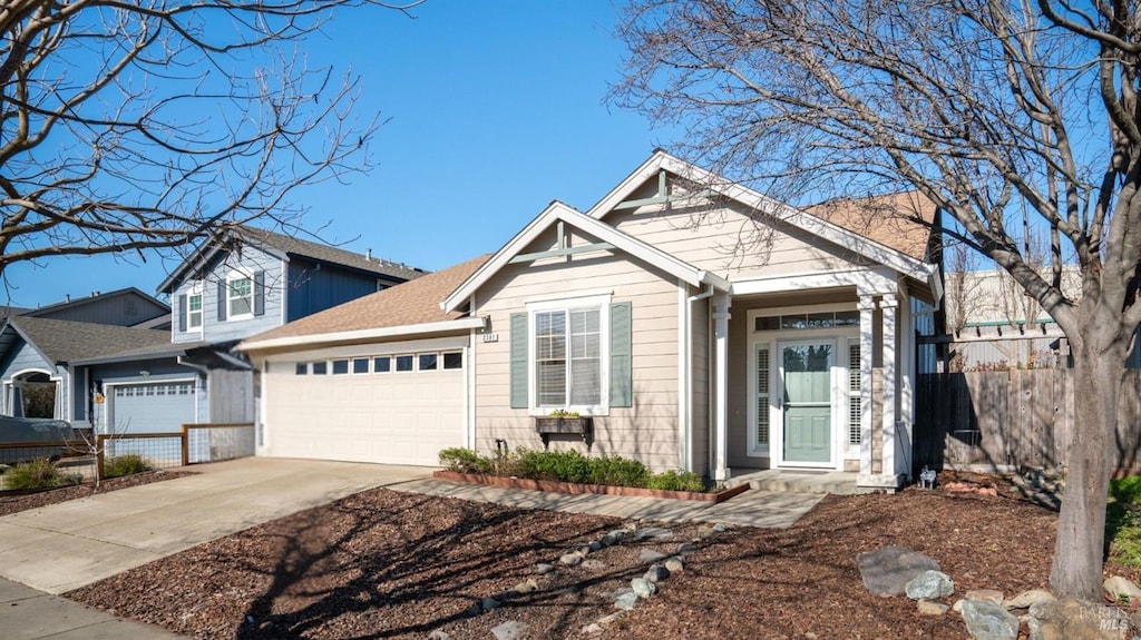 view of front of house featuring a garage