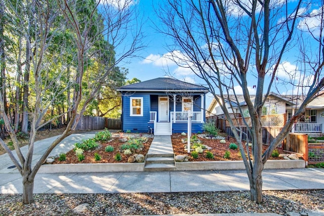 bungalow-style home featuring a porch