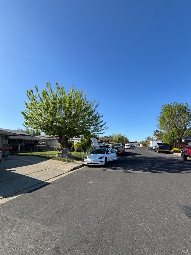 view of street with curbs and sidewalks