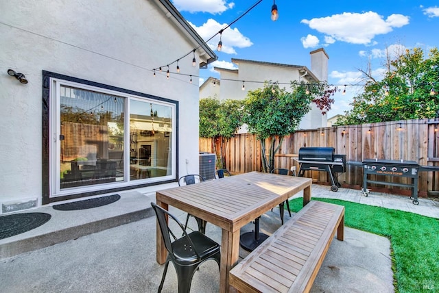 view of patio featuring area for grilling