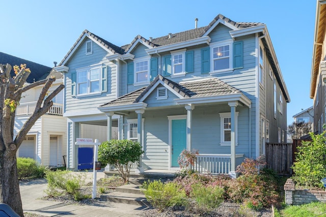 view of front of house featuring a porch