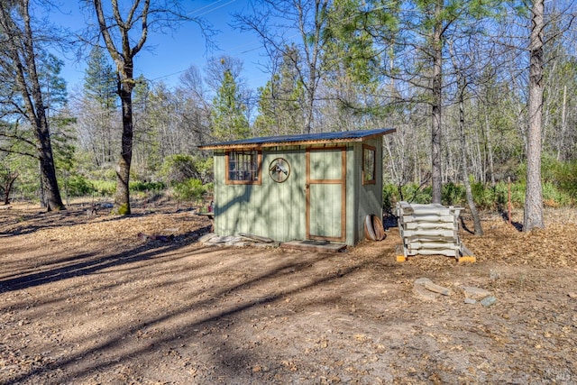 view of outdoor structure