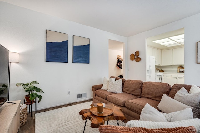 living room featuring hardwood / wood-style flooring