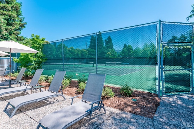 view of tennis court