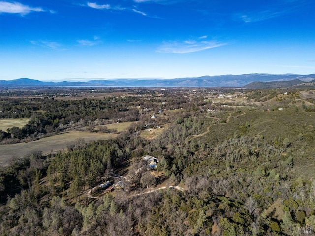 bird's eye view featuring a mountain view