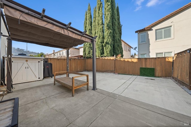 view of patio / terrace with a fenced backyard