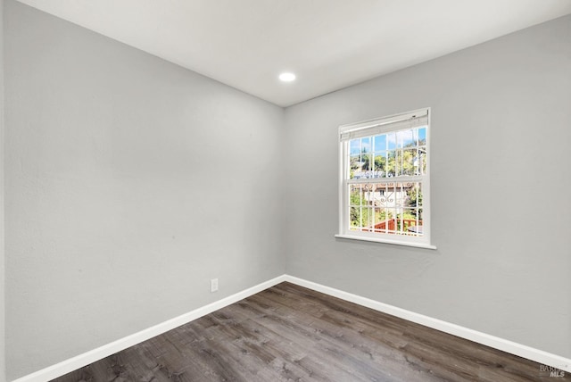 empty room with wood-type flooring