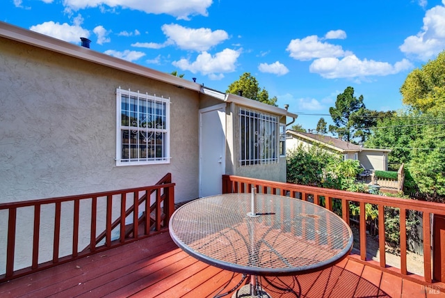 view of wooden deck