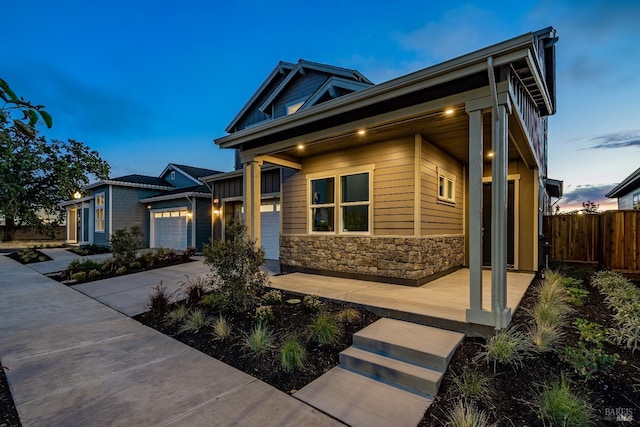 view of front of home featuring a garage