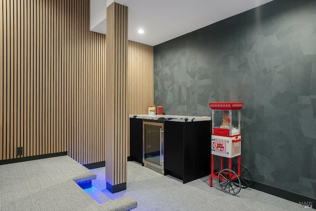 reception area with a bar