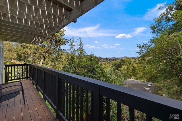 view of wooden terrace