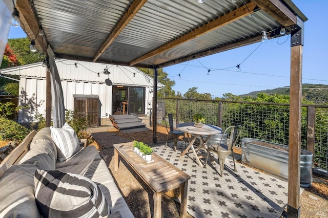 view of patio featuring outdoor lounge area