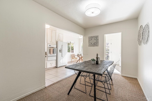 view of tiled dining room