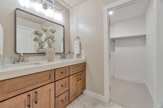 bathroom with vanity