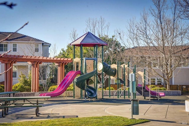 view of jungle gym