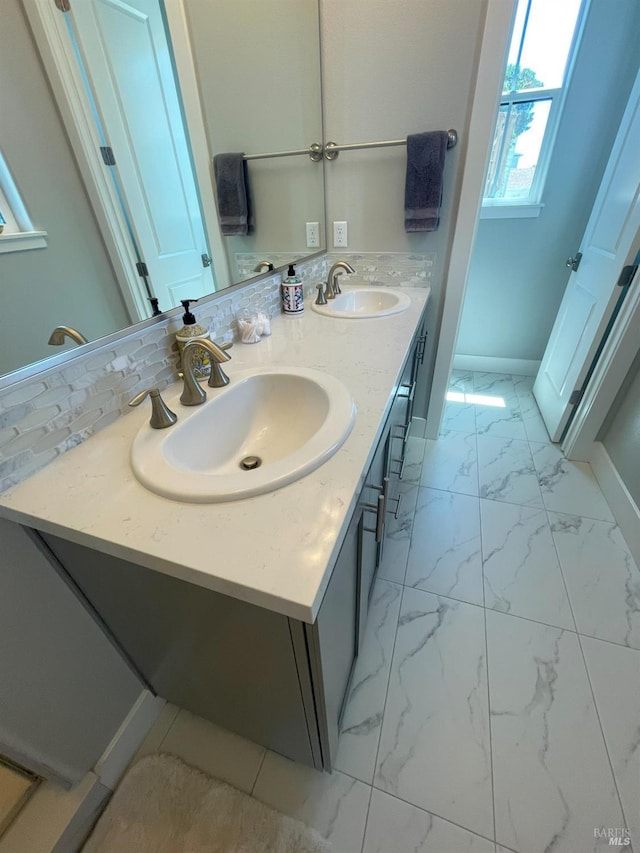 bathroom featuring vanity