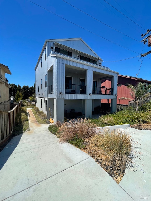 exterior space with a balcony
