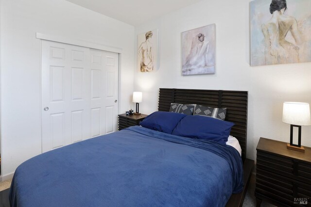 bedroom with a closet