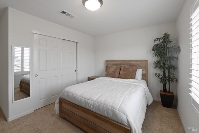 view of carpeted bedroom