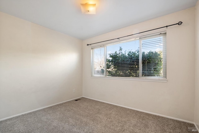 unfurnished room featuring carpet floors