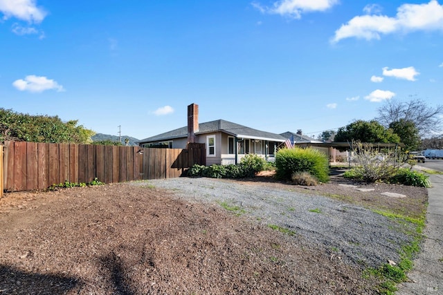 view of side of property