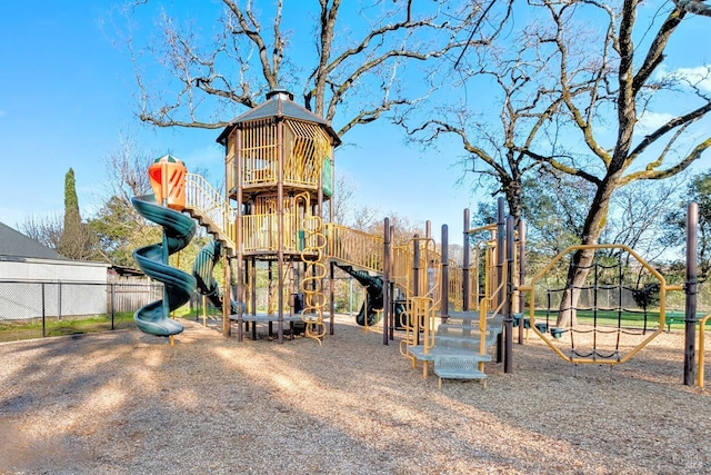 view of jungle gym