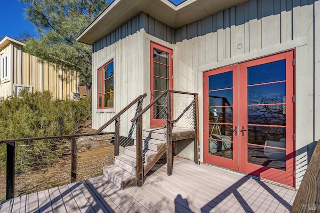 entrance to property with french doors