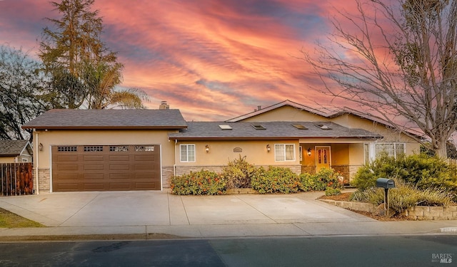 view of front of house featuring a garage