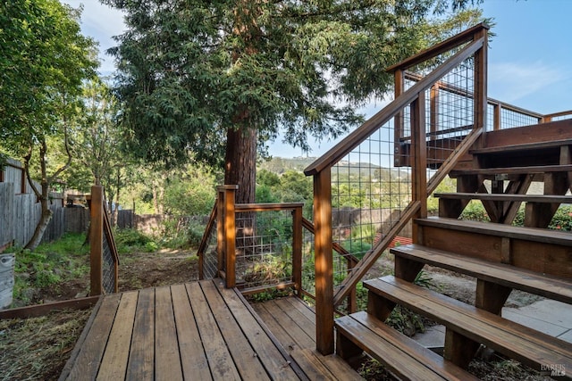 view of wooden terrace