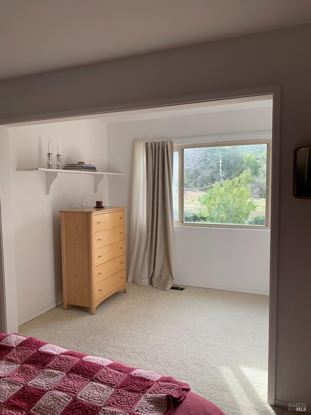 view of carpeted bedroom