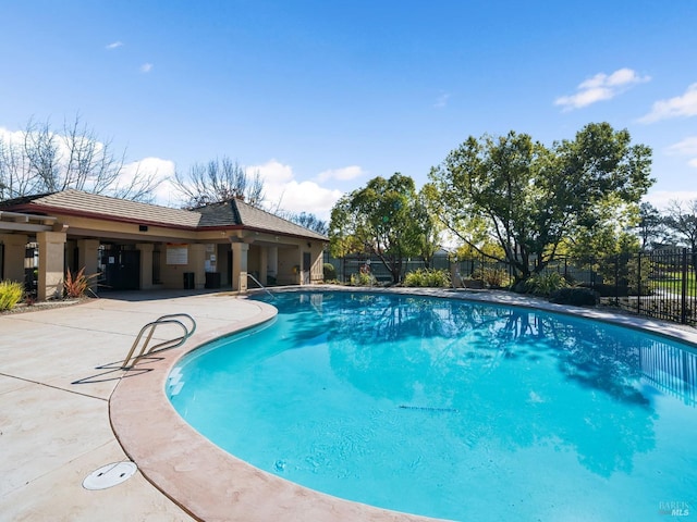 view of pool with a patio