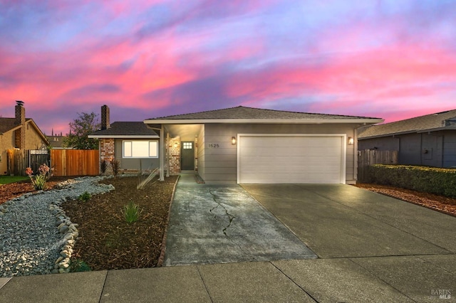 view of front of house featuring a garage