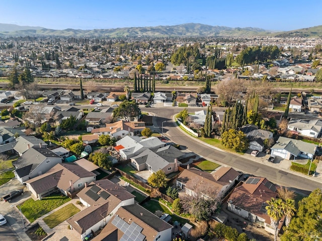 bird's eye view featuring a mountain view